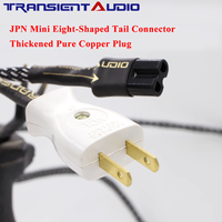 TRANSIENTHI-FIAUDIO 7NOCC Silver-plated Monocrystalline Copper, HIFI audio power cord and an mini8-shaped tail connector