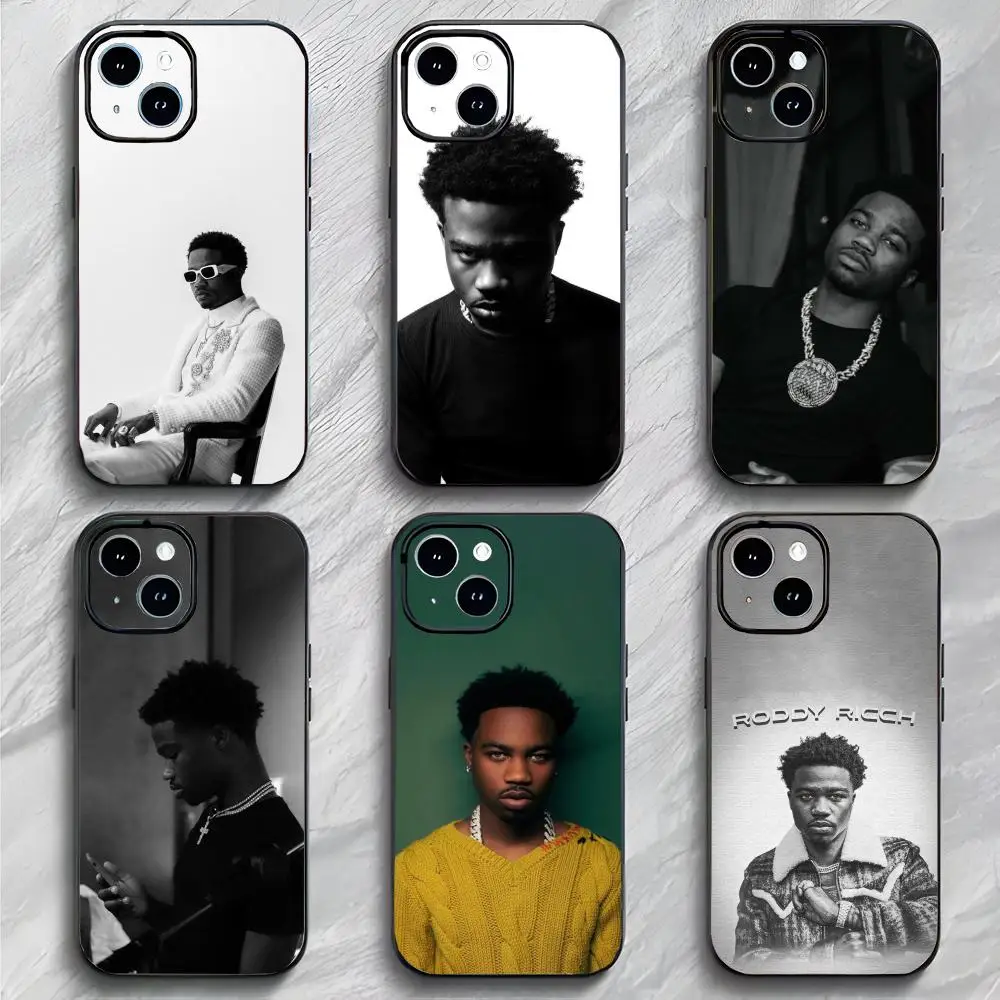 R-roddy ricch rapper catchy Phone Case Black Matte Thin Phone Case For iPhone17 16 15 14 13 ProMax