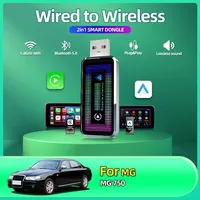 2025 NEW 2-in-1 Wireless CarPlay Android Auto Wireless Adapter Smart Mini Box Plug And Play WiFi Fast Connect For MG 750