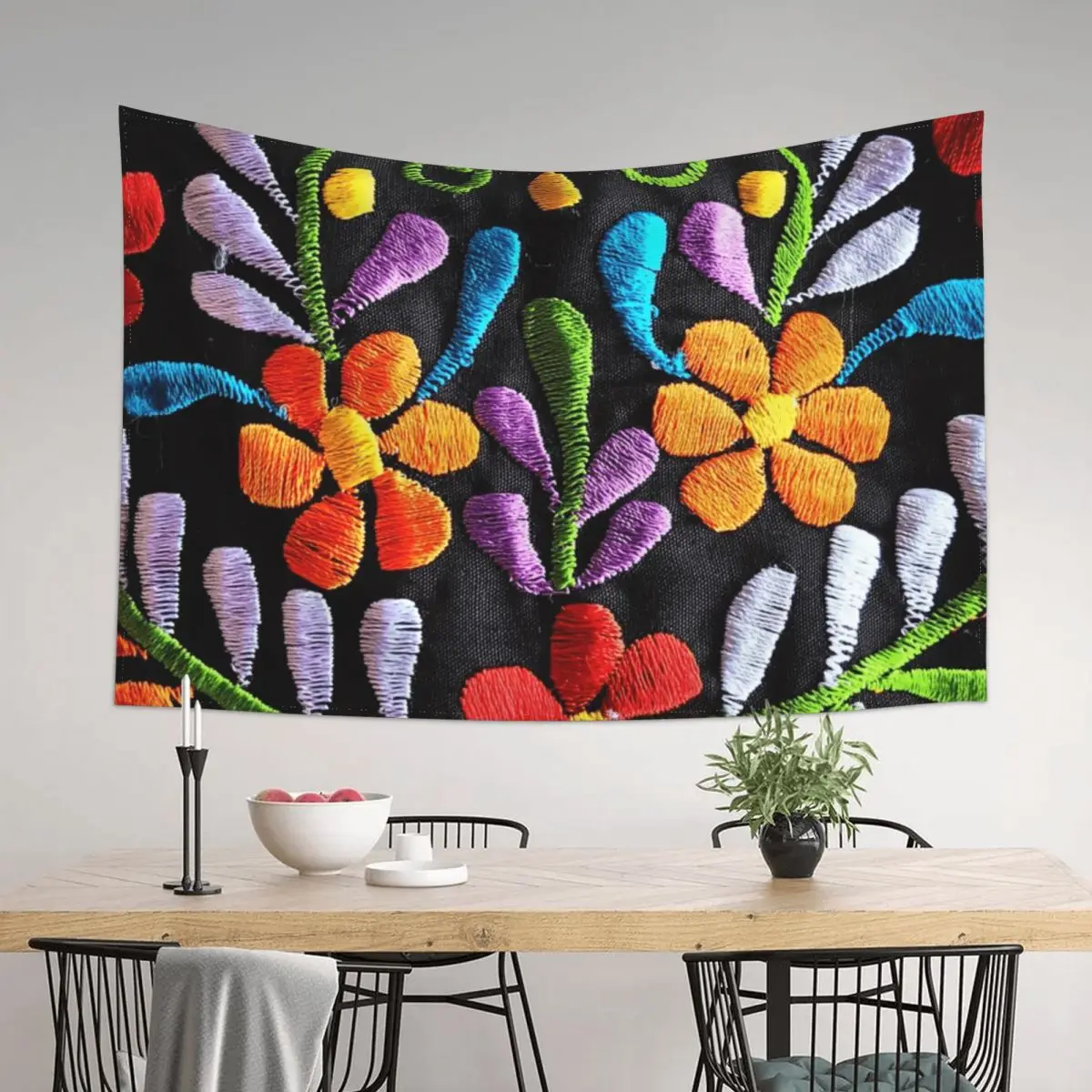 

Mexican Flowers Tapestry Home Decorating Kawaii Room Decor Decorative Paintings Tapestry