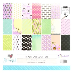 Creative Path 12 Inch Scrapbooking Paper Crafts Background Decorative Pattern Designer Pack 20 Sheets DIY 305x305mm Acid Free