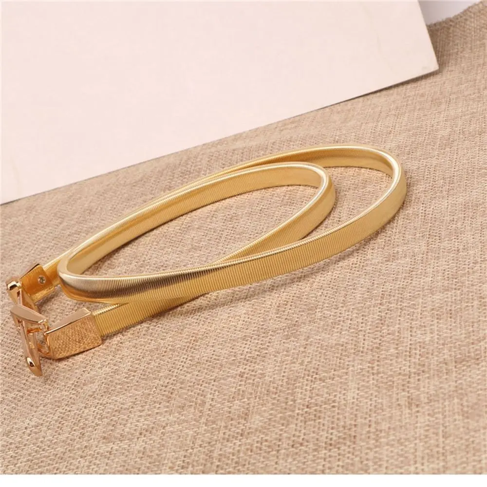 All-match Dress Accessories Hollow Gold Waist Corset Chain Belts Metal Waist Belts Metal Elastic Belt Women Waist Chain