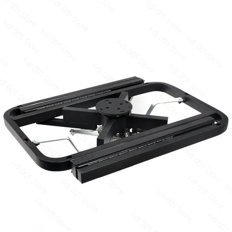 Square to Round Convertible Table Track - Rotating & Telescopic Slide Rail System, Multifunctional Dining Table Hardware Kit