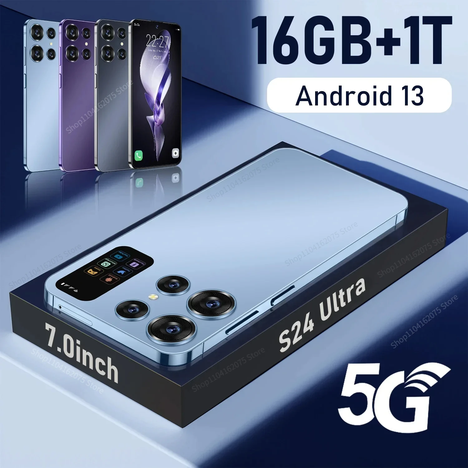 Оригинальный смартфон S26 Ultra, экран 7,0HD, 16 ГБ + 1 ТБ, 7000 мАч, Android13, 48 + 72 МП, Celulare Dual Sim Face, разблокированный мобильный телефон 5G