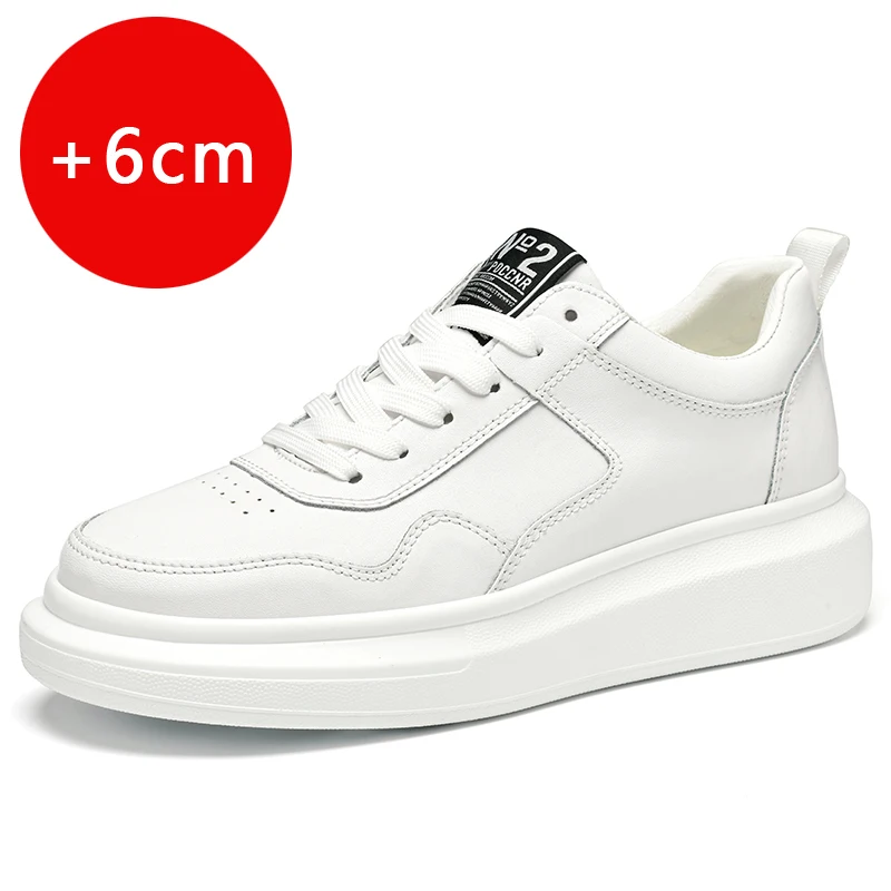 Brand Luxury Elevator Shoes Men Sneakers Height Increasing Shoes Invisible 6CM Heighten Sports Man Taller Lift White Shoes