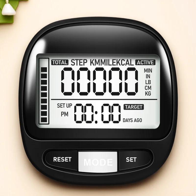 

Pedometer Ankle Step Counter for Walking Clip on Seniors Electronic Watch Miles Small Child