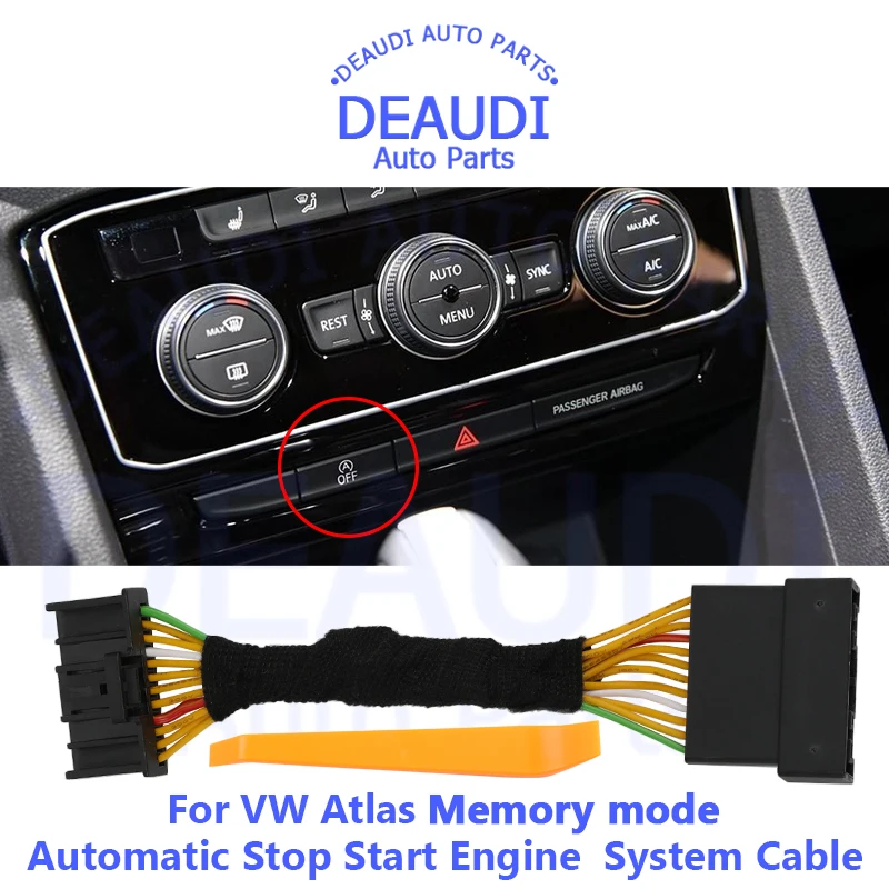 For VW Atlas Car Automatic Start Stop Engine System Off Eliminator Device Control Sensor Cable Memory Mode