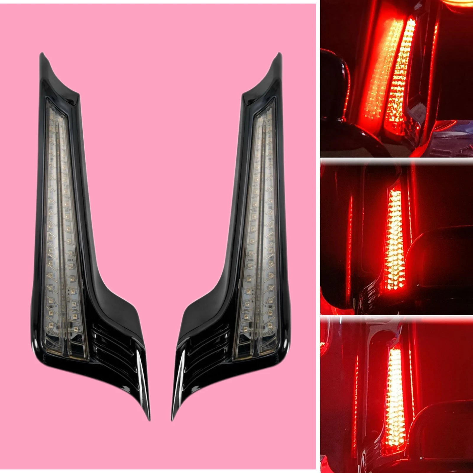 

Rear Filler LED Light Turn Signal Brake Light For Harley Touring Road King Street Glide 2014-2024.