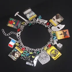 Lion King Broadway Musicals Charm Bracelet 14 Pendants Multiple Bangle Bracelets for Women Men Cosplay Jewelry Gift