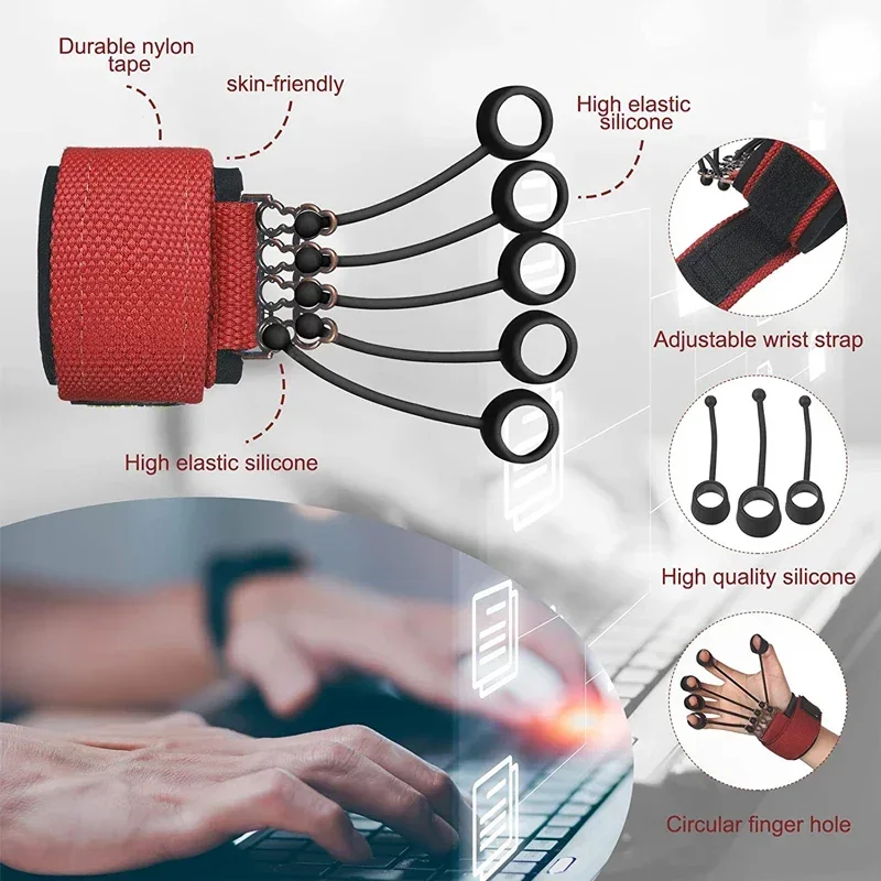 Hand Grip Strengthener Training Strengthens Fingers Forearm Trainer Finger Trainers Exercise for Hand Grips Gripster Arm Trainer