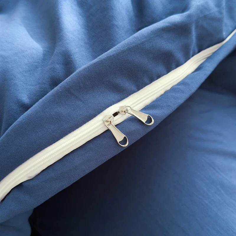 2025 غطاء لحاف جديد مع ملاءة سرير فئة أ غطاء لحاف قابل للغسل غزل مزدوج كريب القطن الدانتيل الدانتيل 3-4 قطعة طقم سرير #5