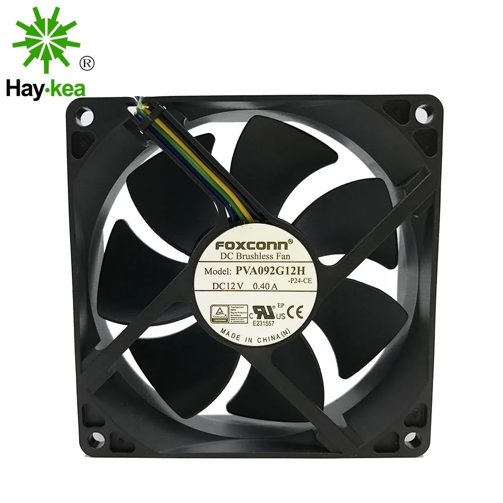 For FOXCONN 9cm 9225 92x92x25mm DC 12V 0.4A 4 pin PWM fan air volume PVA092G12H for Dell HP cooling fan