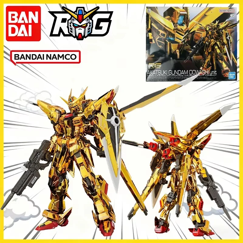 

Spot Direct Delivery Bandai Original Anime GUNDAM Model RG 1/144 AKATSUKI GUNDAM OOWASHI unit Action Figure Toys For Children