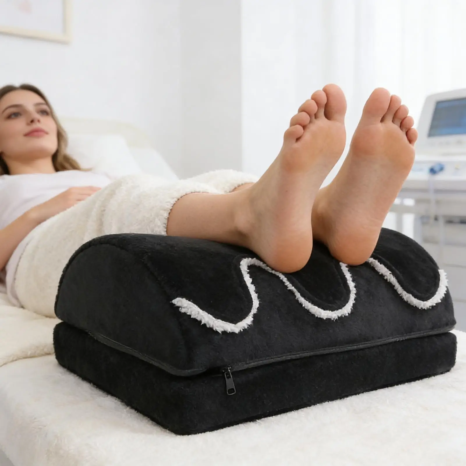 

Feet Rest For Under Desk Adjustable Heights Leg Pillow Desk Foot Stool With Warm Pocket For Living Room Bed Study Kitchen Home