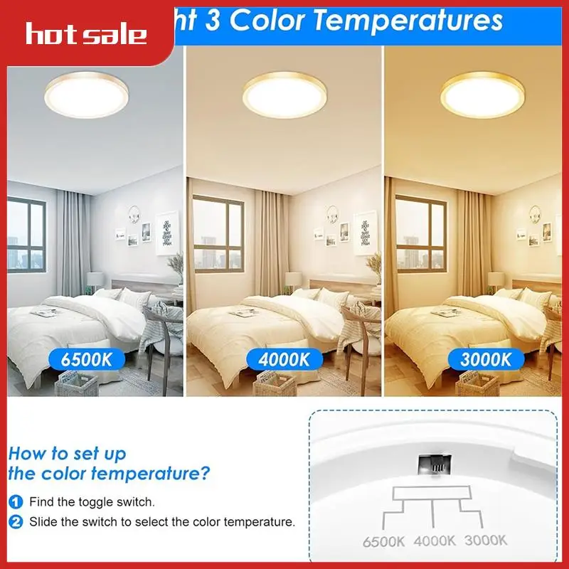 

A52I-13.3 Inch LED Ceiling Light Gold Flush Ceiling Light Modern Round Ceiling Lighting