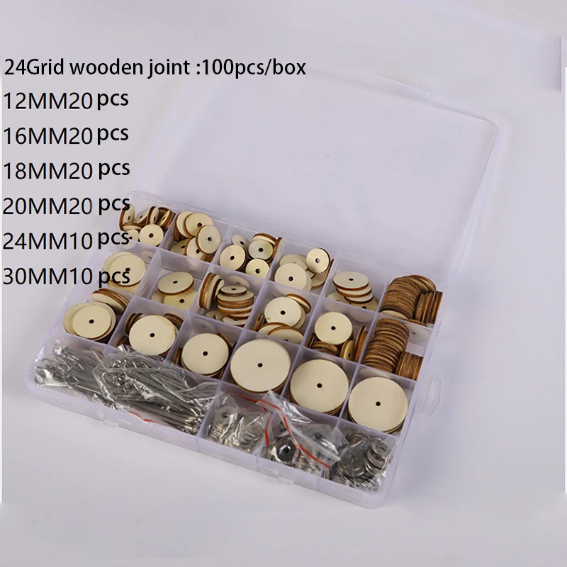 Wooden Joints Connector Handmade Teddy Bear Wood Circle Craft Child Kid Toy DIY Scrapbooking Manual Handicraft Accessory