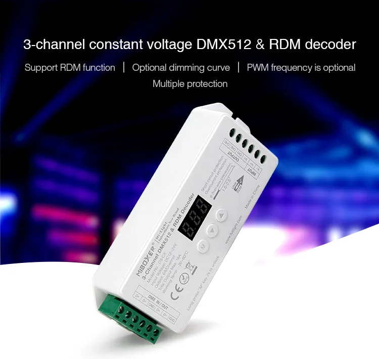 DC12-24V 1 2 3 4 5 Channel Constant Voltage D1-CX D2-CX D3-CX D4-CX D5-CX DMX512 RDM Decoder 1CH 2CH 3CH 4CH 5CH For LED Light