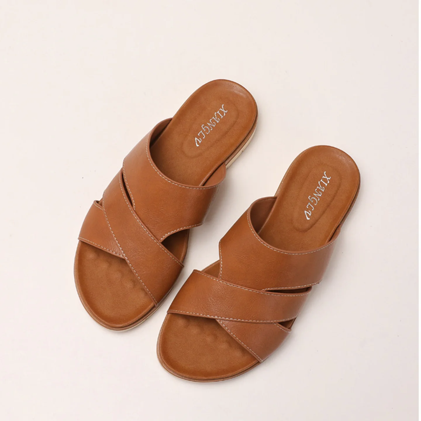 

New Sandals for Women's Luxury Non slip Slippers Summer Outdoor Fashion Elegant Sexy Casual Party Comfortable Flat Shoes Office