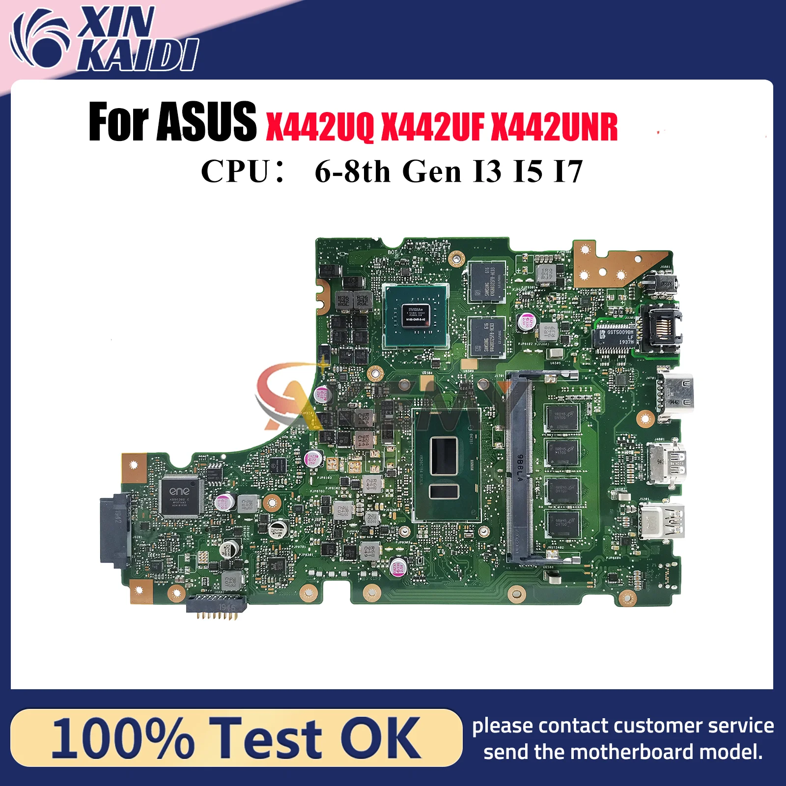 

X442UQ Laptop Motherboard For ASUS X442U X442UF X442UQ X442URR A442U R419u X442UNR X442UAR X442UR F442U Mainboard I3 I5 I7 CPU