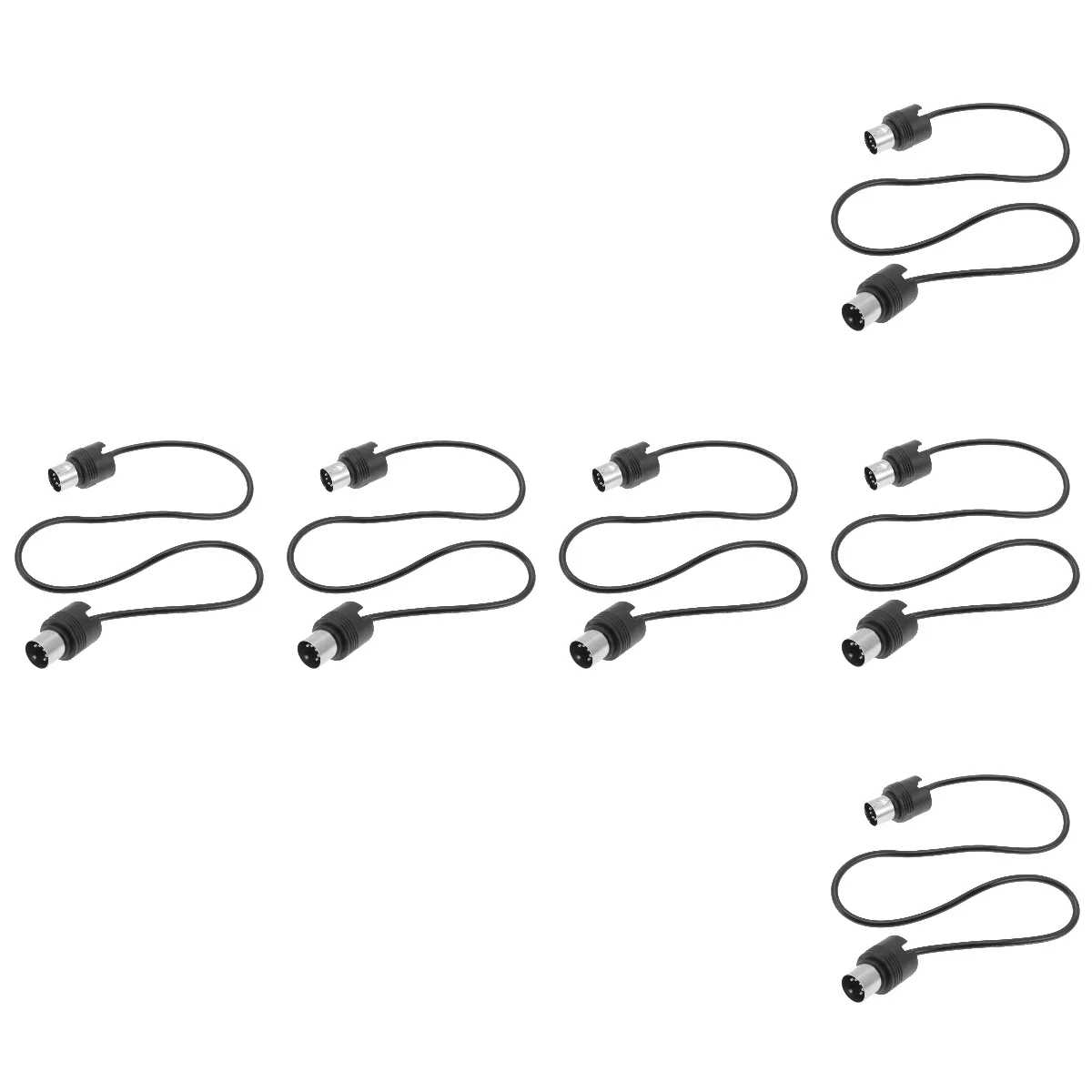 

6pcs Set of 6 Cable Midi Instrument Cord Sound Card with Keyboard Adapter Interface Mini