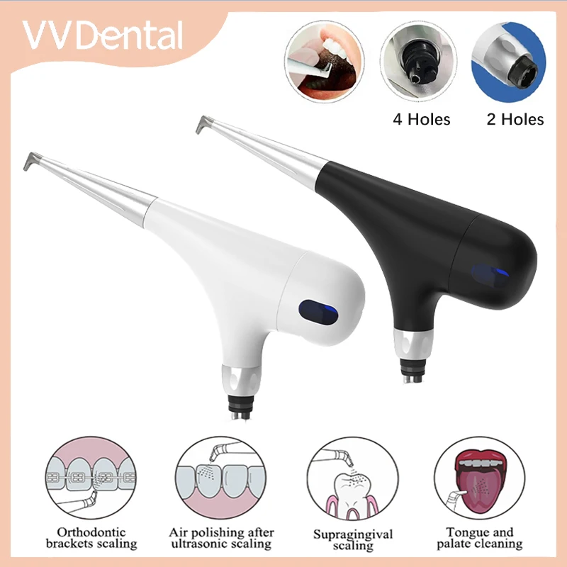 VVDental Air Polisher Air Flow Cleaning Teeth Whitening Spray Sandblasting Machine Polishing Sandblaster Gun Prophy Jet Unit