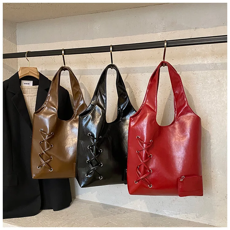 

2025 Winter Korean Style Shoulder Bag for Women, Suede Leather Multi-way Crossbody Tote, Vintage Chic Puff Bag for Work & Dating