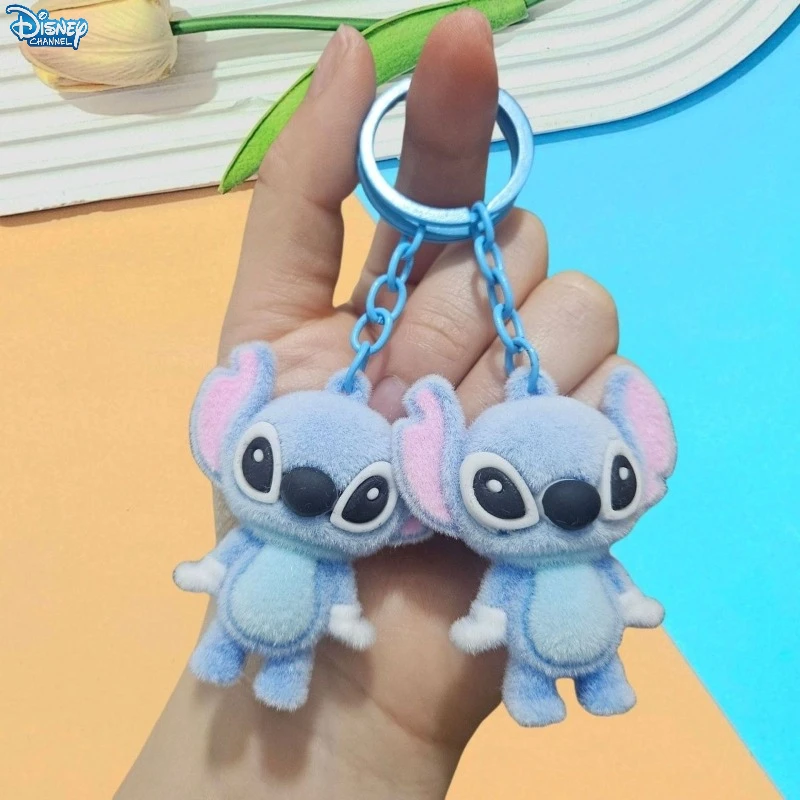 ديزني ستيتش سيارة قلادة Kawaii أنيمي الكرتون المطبوعة التطريز اكسسوارات المفاتيح الرجال والنساء الهدايا الزخرفية #2