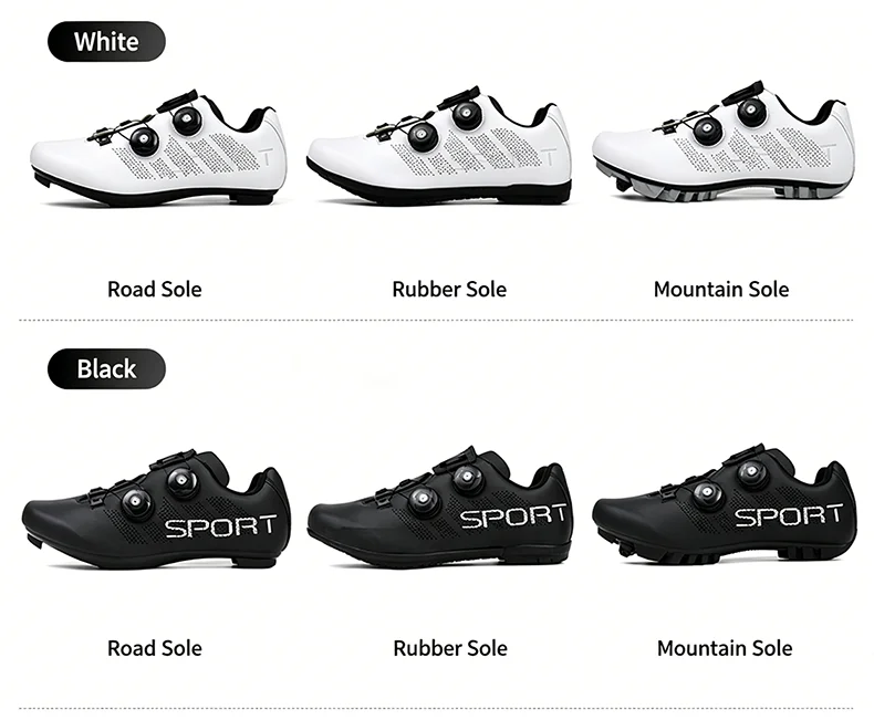 Atmungsaktive Radsportschuhe MTB Fahrradschuhe Herren Renn- und Wettkampfschuhe Selbstverriegelnde Speed-Fahrradsneaker Damen Cleat-Straßenradsportschuhe – Detail 12