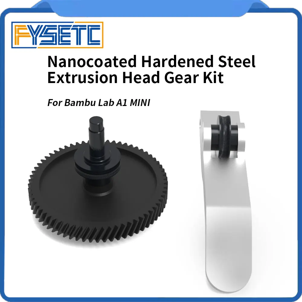 For Bambu A1 MINI CNC POM Nanocoated Hardened Steel Exrusion Head Gear Kit with Aluminum Alloy Handle for Bambu A1 mini