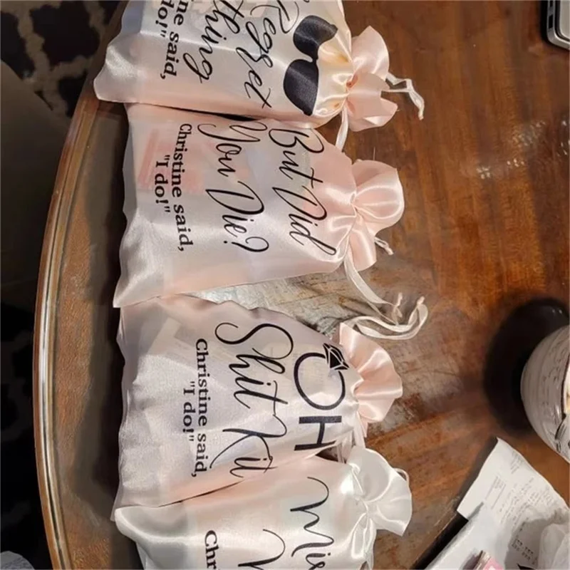 12pcs Bridal Shower Favor Bags, Miss to Mrs, Bridal Shower Favors, Bachelorette Party Favor Bags, Hangover Kit, Recovery Kit