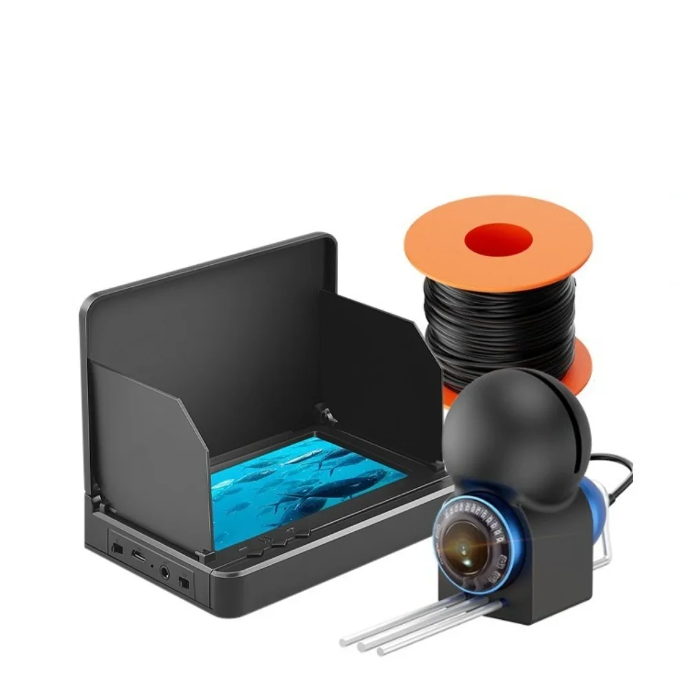 

New outdoor underwater fish detector display with visible underwater fishing device