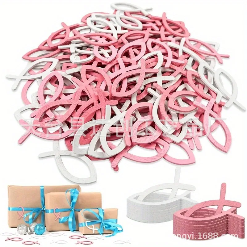 Vendas diretas da fábrica misturadas multi-especificações de madeira oca pequena cor de peixe imagem simples produtos decorativos de madeira