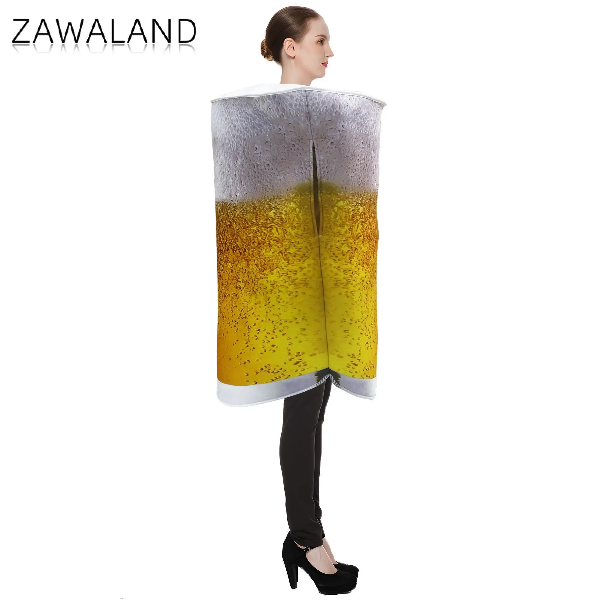 Zawaland kostium na festiwal piwa dla kobiet zabawny kostium przebranie Halloween karnawał Purim strój gąbka ubrania na Oktoberfest 80x56cm