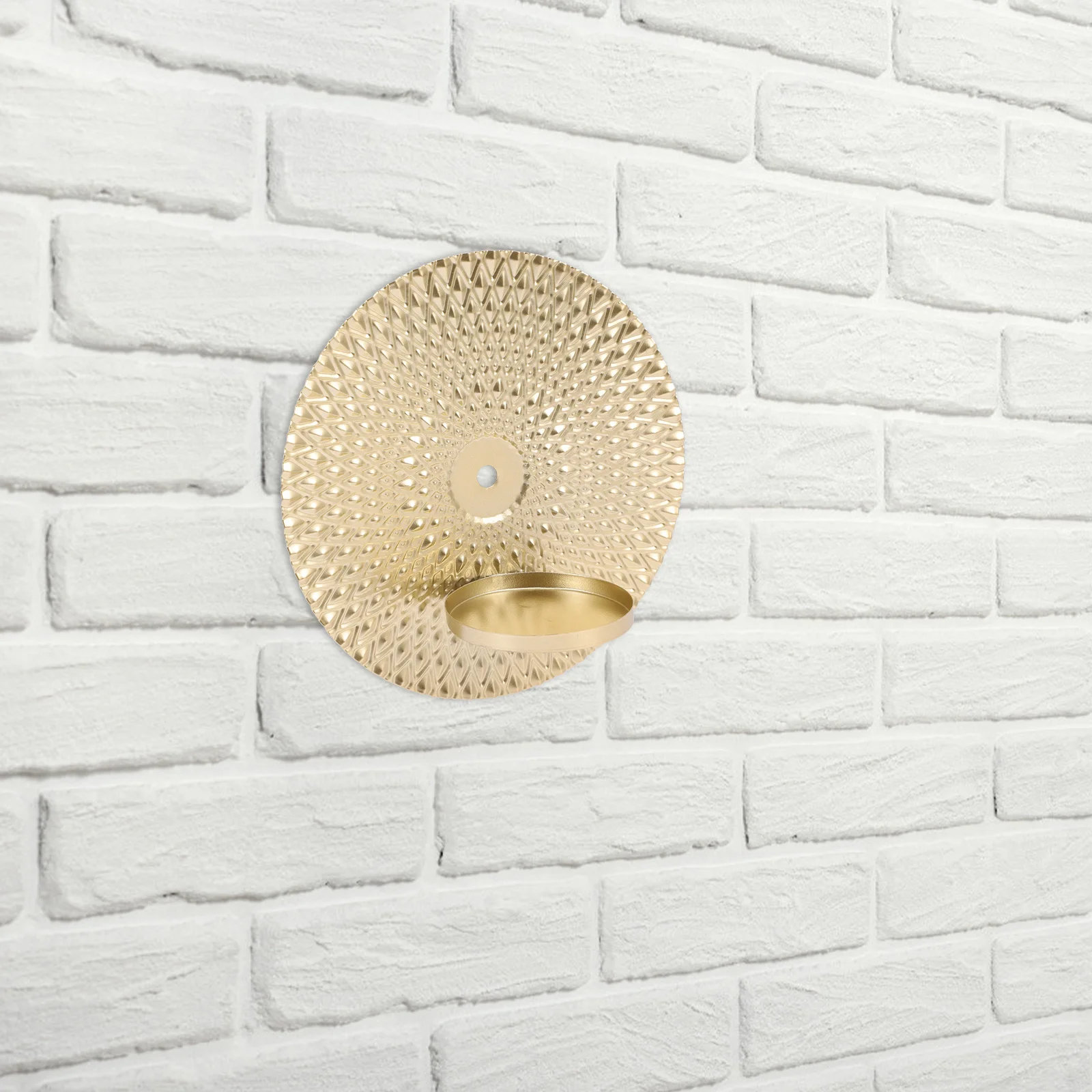 

Iron Wall-Mounted Candleholder Delicate Simple Style Wall Candlestick for Home Bar Restaurant Decoration Wall Candlestick