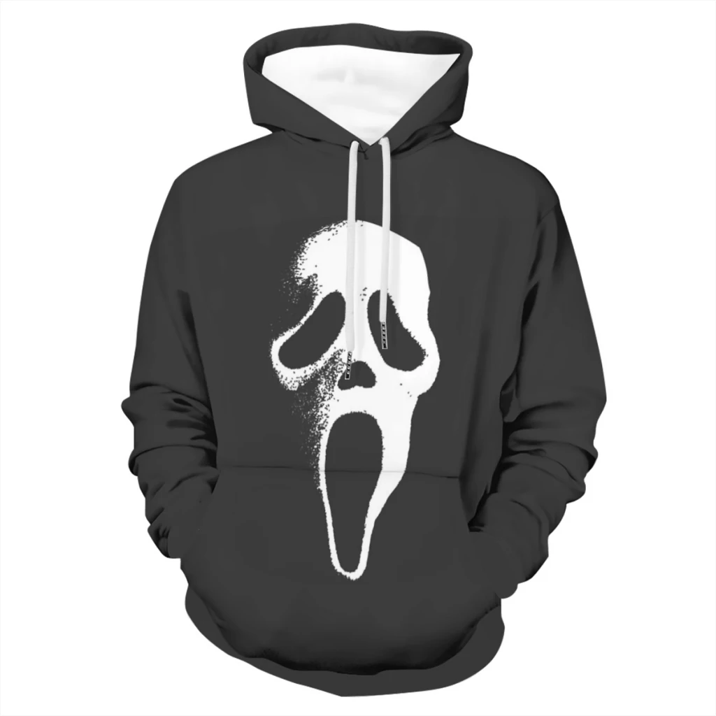 SCREAM MASK Pullover Hoodie estetyczna odzież dresowa odzież męska jesienna sportowa bluza męska