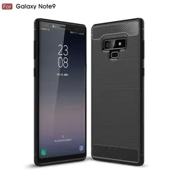 For Samsung Galaxy Note9 Silicone Case Carbon Fiber Back Cover for Galaxy note 9 Soft Shockproof Smart Phone Case