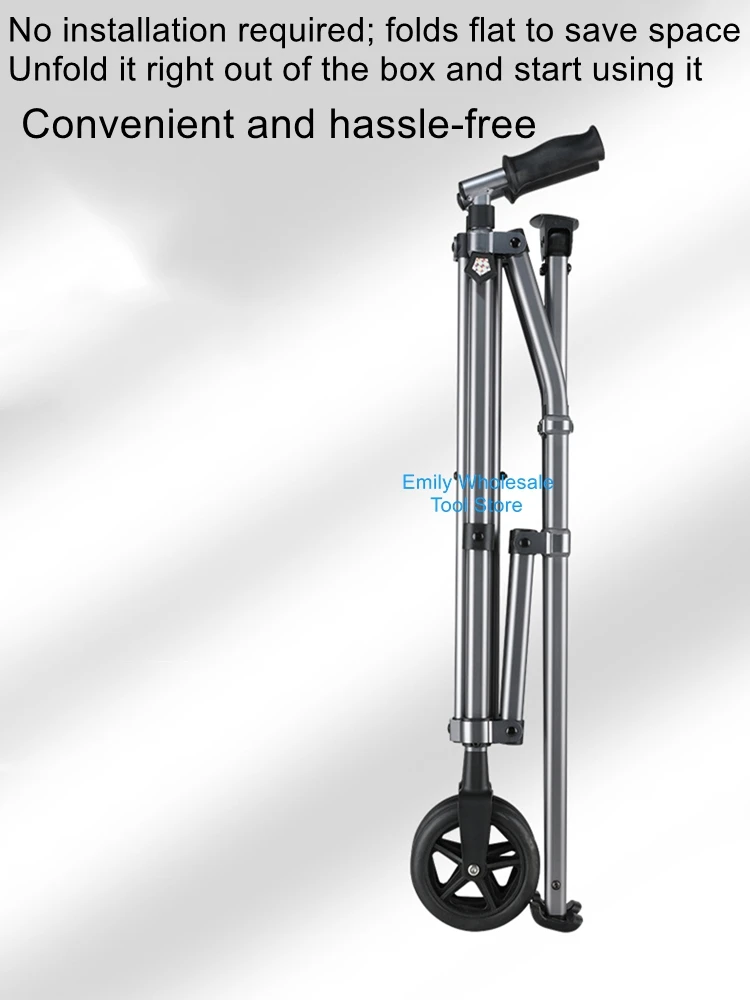 Lift-and-Fold Walker, Aluminum Alloy Non-Slip Walking Aid, Health Care Walking Aid, Assistive Cane