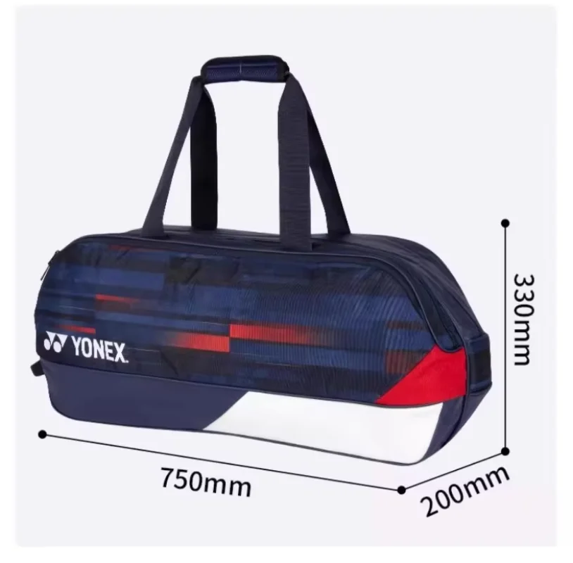 YONEX 2024 New Badminton Bag Tennis Bag Backpack Portable Handbag Racket Bag PU Large Capacity 3-12 Rackets Training Equipment