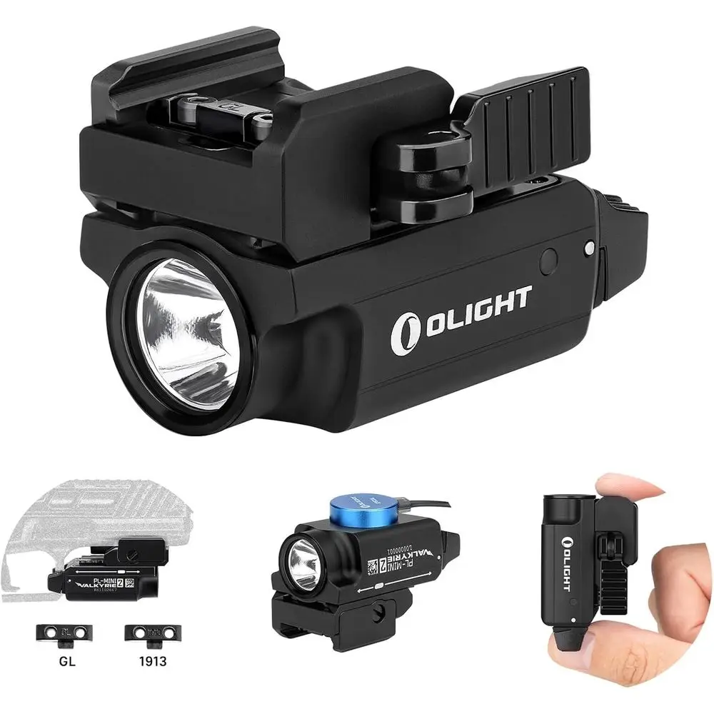

Compact 600 Lumen Tactical Flashlight with Magnetic USB Charging, Built-in Battery, and Adjustable Rail Mount for GL and Picatin
