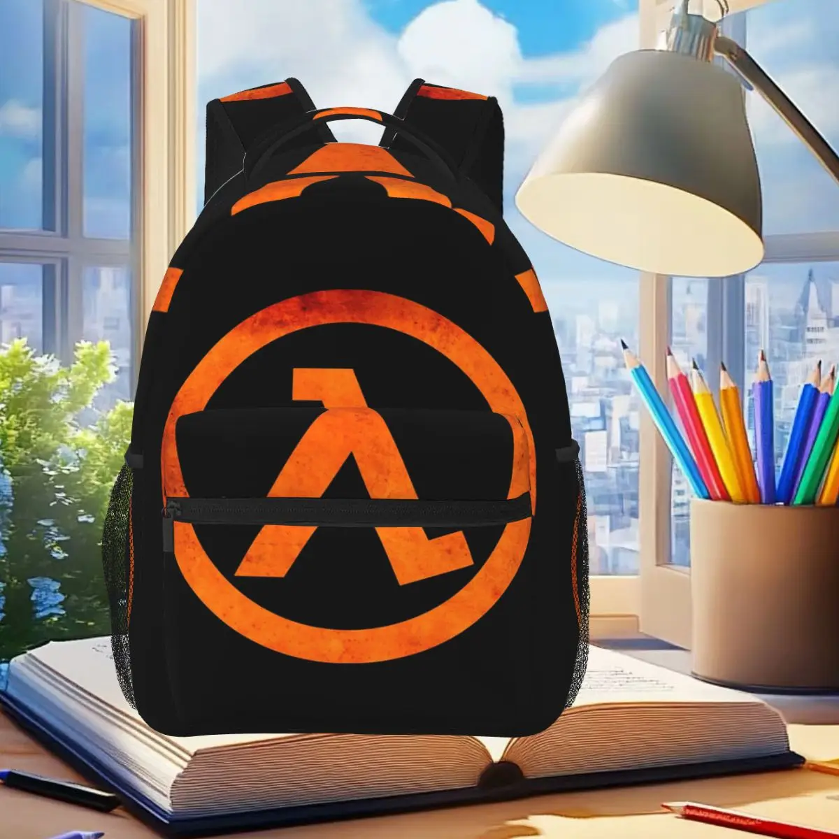 

GEEK Half Life Rust Backpack Student Boys Girls BookBag Kids School Bag Laptop Shoulder Bags for Men Women