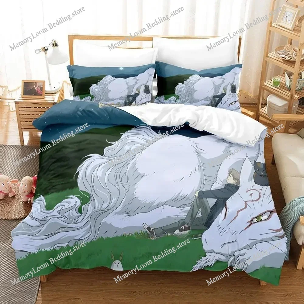 Anime Natsume's Book of Friends Bedding Set Boys Girls Twin Queen King Size Duvet Cover Pillowcase Bed Boys Adult Home Textile