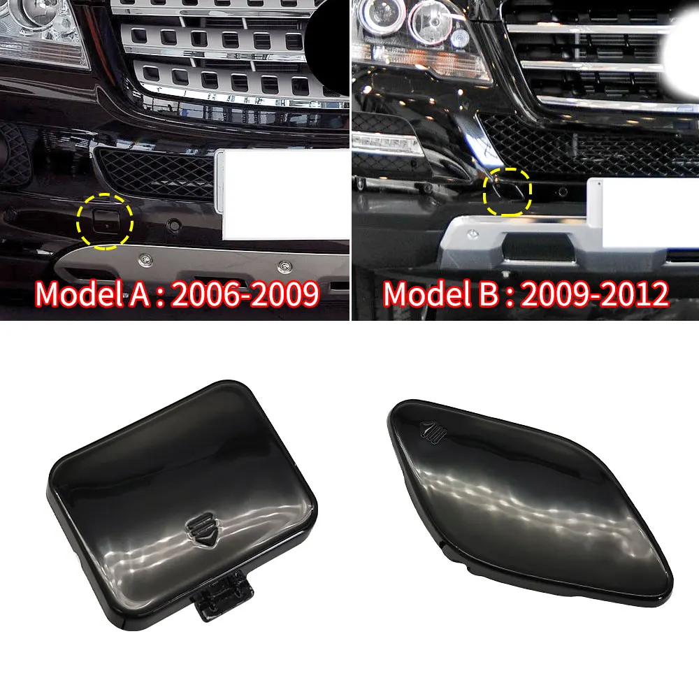 For Mercedes W164 Car Front Bumper Tow Hook Cover Cap Accessory Black For Benz M Class 2006-2011 ML320 ML350 ML400 ML450