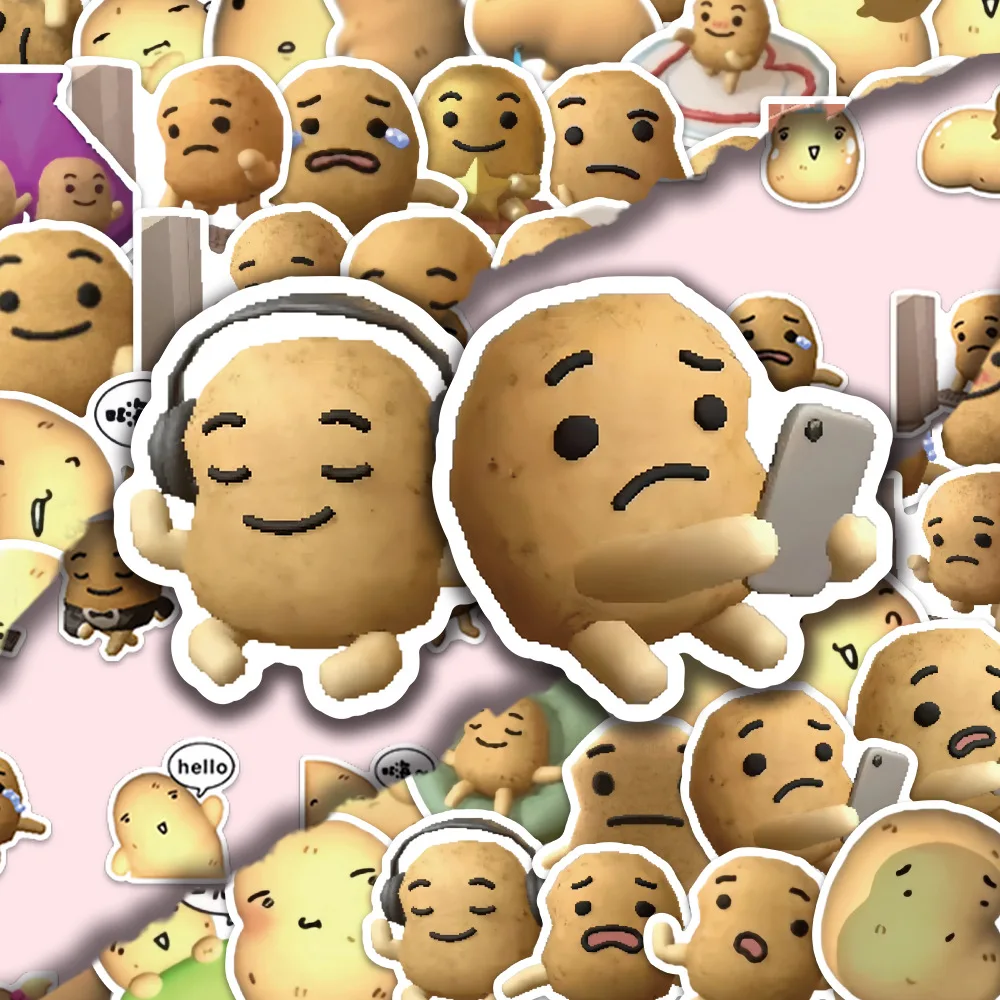 60 pegatinas de graffiti con memes de patatas, exquisitas y a la moda, para decorar guitarras, teléfonos, laptops, maletas, vasos y patinetas.
