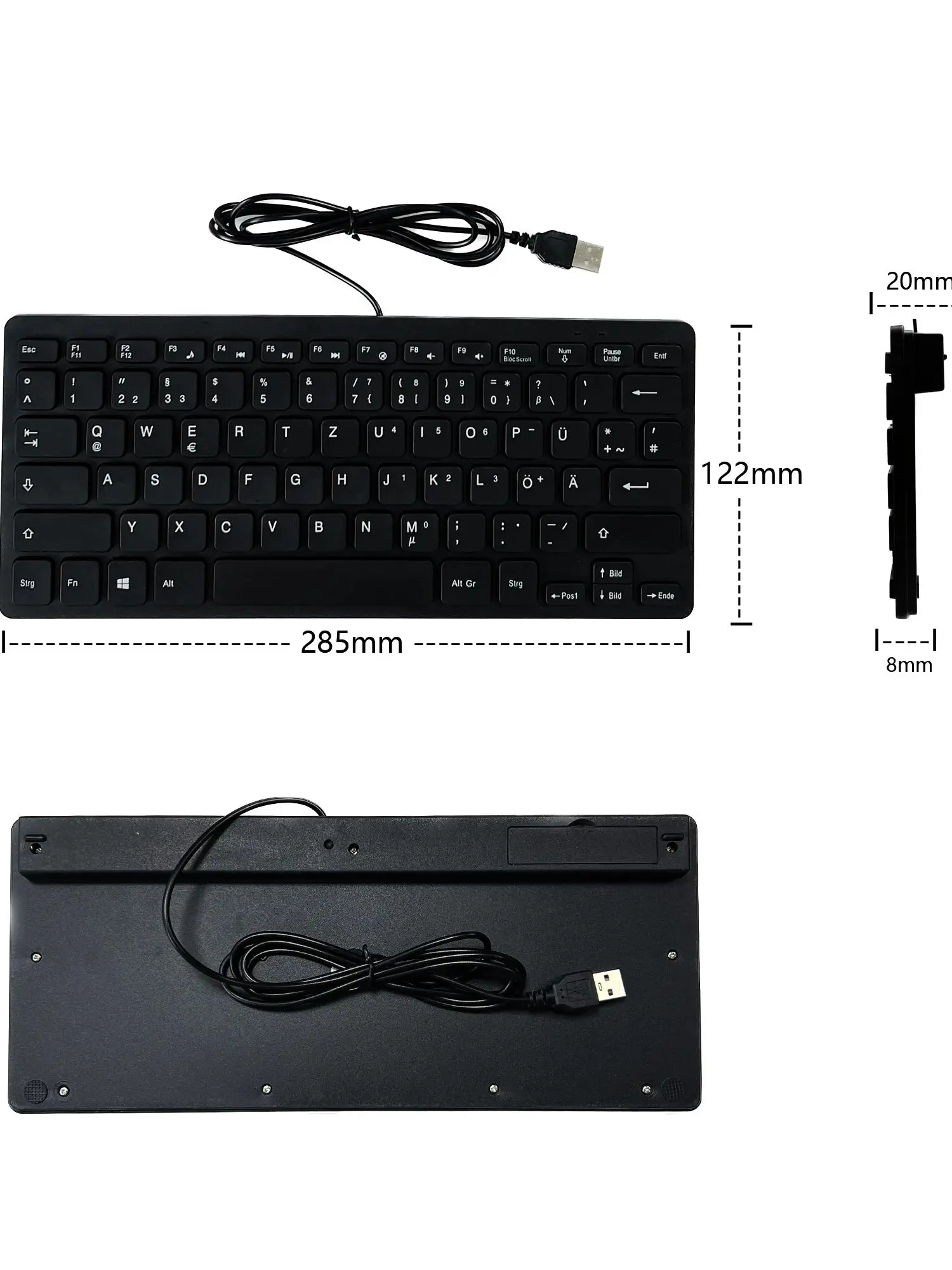 الكورية اليابانية الألمانية الروسية الفرنسية الإسبانية USB السلكية لوحة المفاتيح الصغيرة اللغة 78 مفاتيح للكمبيوتر المكتبي الكمبيوتر المحمول رقيقة