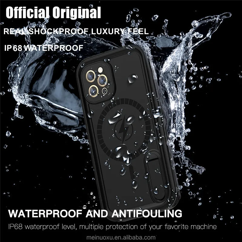 Magsafe IP68 Waterproof Cases For Iphone 13 12 Pro Max Min 13 12 Pro wireless Charge Diving Underwater Swim Outdoor Sports Funda