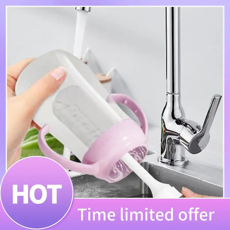 

B69C Electric Milk Bottle Brush 2 In 1 Baby Bottle Cleaning Kit Waterproof Electric Cup Brush 385 X 50 X 50Mm