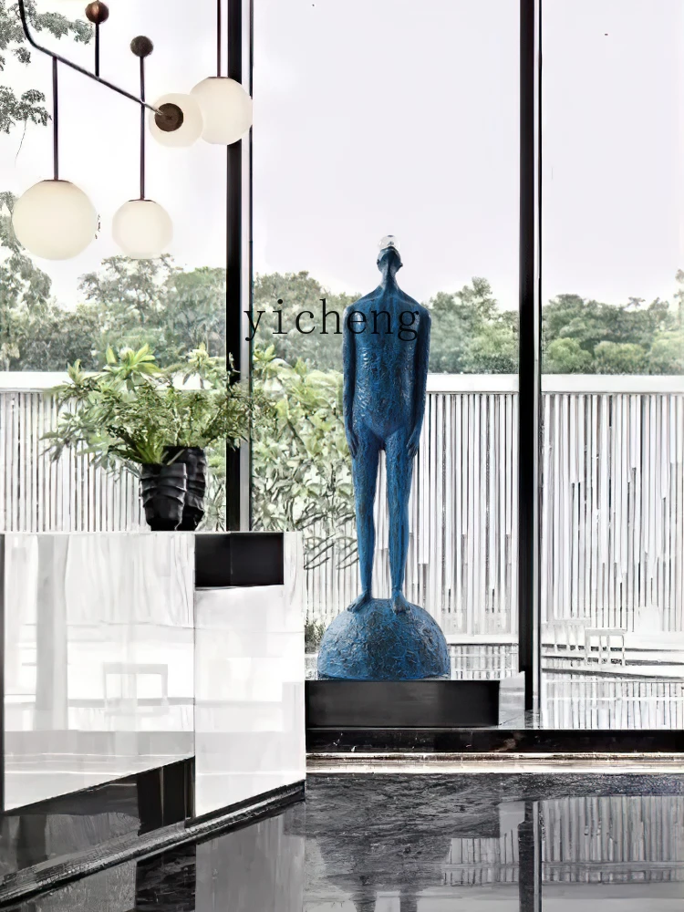 ZF Modern Light Luxury Abstract Figure Sculpture Hotel Lobby Club Artwork Decoration