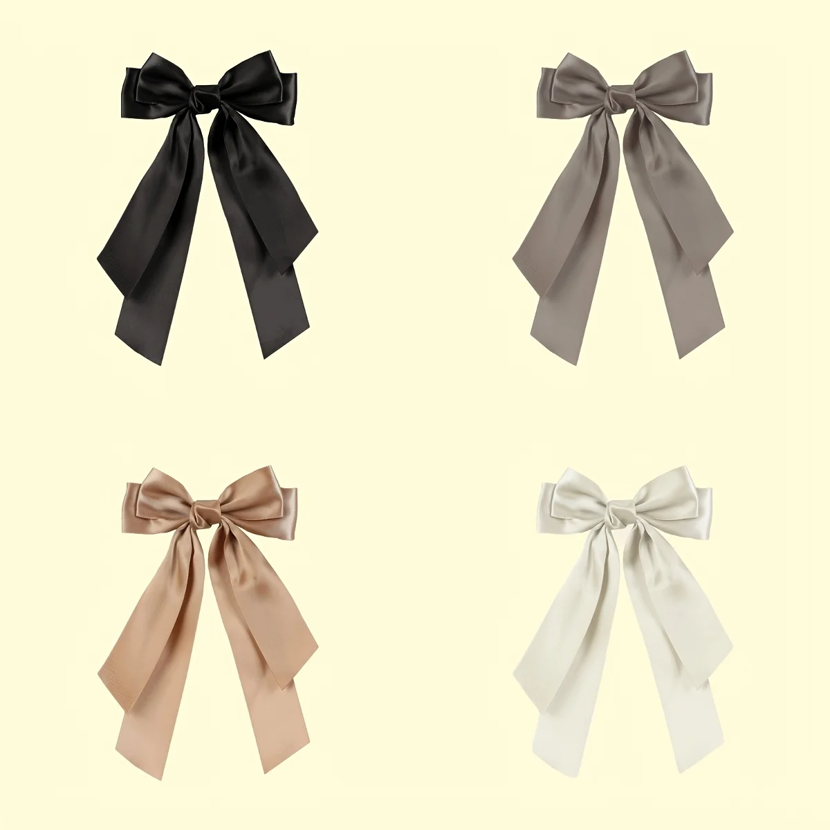 

Wide Ribbon Double Layered Cute Bow Hair Clips for Women Girl, Colorful Bowknot Top Clip Hair Jewelry Accessories