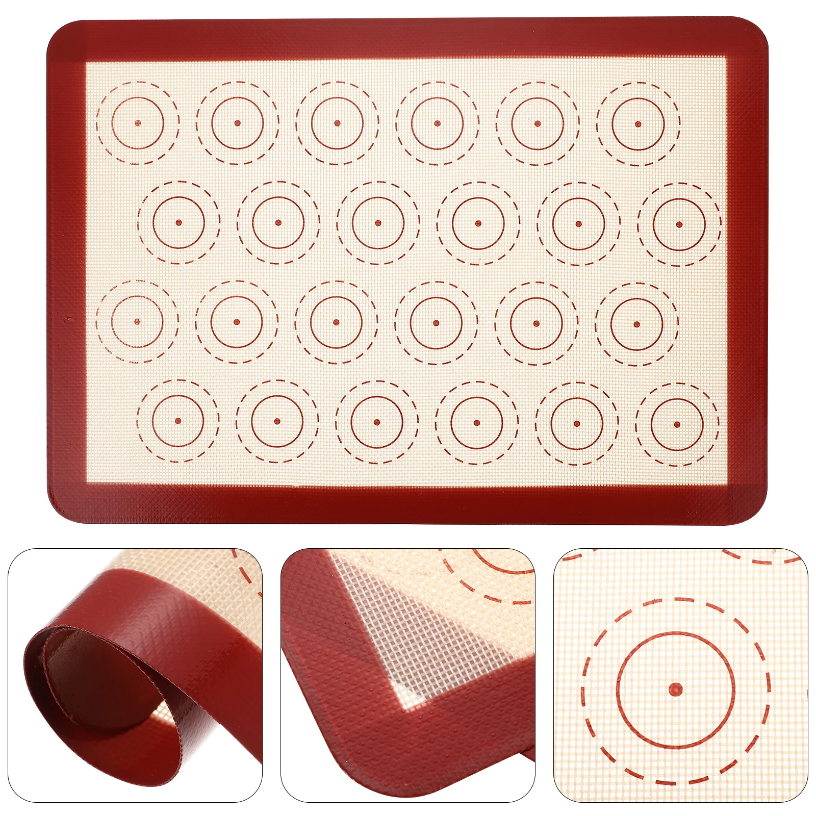 

Non Stick Silicone Baking Mat Heat Resistant Pastry Mat Reusable Macaron Baking Pads No Peculiar Smell Healthy