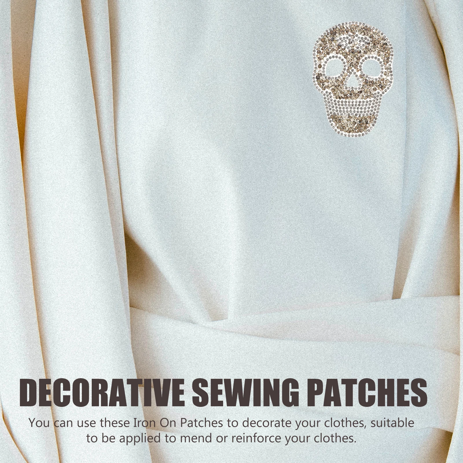 

5pcs Skull Embroidered Patches For Clothes Repairing Multi-Function Sewing Patch Decor Handicraft Sewing Supplies